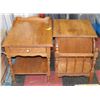 Image 1 : 2 OAK END TABLES 28"X21"X24"H