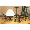 Image 1 : GROUP OF METAL ART STANDS AND LAMP