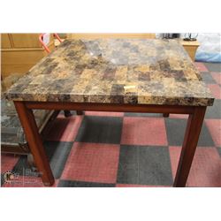 4'X4'X36" HIGH TABLE - MARBLE DESIGNED TOP.