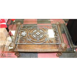 COFFEE TABLE  WITH GLASS TOP