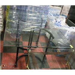 METAL AND GLASS KITCHEN TABLE