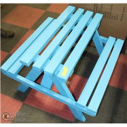 BLUE CHILDRENS PICNIC TABLE
