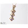 Image 1 : 4) 14KT GOLD DIAMOND & AMETHYST NECKLACE