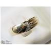 Image 1 : 7) 10KT GOLD DIAMOND RING SIZE 7.5