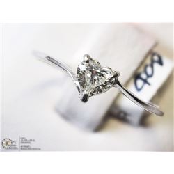 8) 14KT WHITE GOLD DIAMOND RING SIZE 6