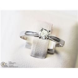9) 14KT WHITE GOLD DIAMOND RING SIZE 6