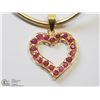 Image 2 : 10) 18KT GOLD RUBY PENDANT