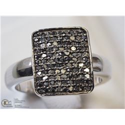 11) STERLING SILVER DIAMOND RING SIZE 7