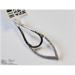 14) 14KT WHITE GOLD DIAMOND PENDANT