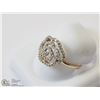 Image 3 : 18) 10KT GOLD DIAMOND RING SIZE 7