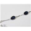 Image 2 : 24) 14KT WHITE GOLD SAPPHIRE BRACELET