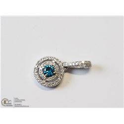 25) 14KT W. GOLD DIAMOND W/ SIDE DIAMONDS PENDANT
