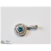 Image 1 : 25) 14KT W. GOLD DIAMOND W/ SIDE DIAMONDS PENDANT