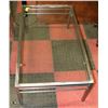 Image 1 : STEEL TABLE WITH GLASS TOP 42"X24"X15"H