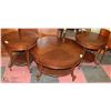 Image 1 : ROUND WOOD 3 PC COFFEE TABLE SET