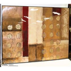 36"X28" ABSTRACT WALL HANGING FRAMED