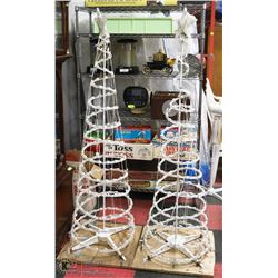 PAIR OF ILLUMINATED TREES