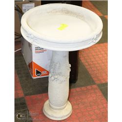 CONCRETE 2 PIECE ACORN BIRDBATH 16"X23" NEW HOME