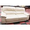 Image 1 : 68" OFF WHITE LEATHERETTE SOFA