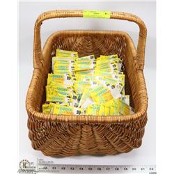 WICKER BASKET FULL OF VEGETABLE & FLOWER SEEDS