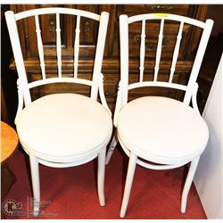 PAIR OF WHITE SIDECHAIRS