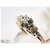 Image 3 : 27) 14K GOLD DIAMOND RING SIZE 6