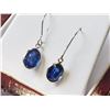 Image 1 : 33) 14KT GOLD SAPPHIRE EARRINGS
