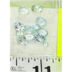 39) GENUINE ASSORTED AQUAMARINE GEMSTONES