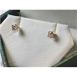 40) 14KT GOLD DIAMOND EARRINGS