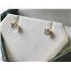 Image 1 : 40) 14KT GOLD DIAMOND EARRINGS