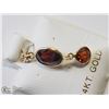 Image 1 : 44) 14KT GOLD GARNET & DIAMOND PENDANT