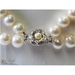 47) STERLING SILVER FRESHWATER PEARL NECKLACE