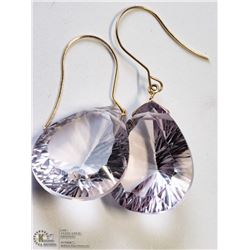 49) 14KT GOLD ROSE DE FRANCE EARRINGS