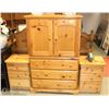 Image 1 : 3-PC SOLID PINE DRESSER W/3 DRAWERS &