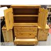 Image 2 : 3-PC SOLID PINE DRESSER W/3 DRAWERS &