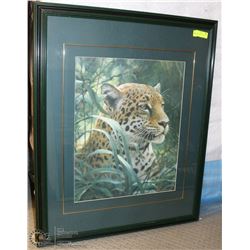 FRAMED PRINT OF A CHEETAH 31"X38"