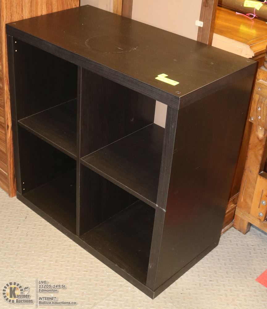 DARK BROWN 4CUBE STORAGE SHELF