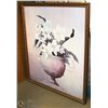 Image 1 : LARGE GOLD TONE FLORAL FRAMED PICTURE