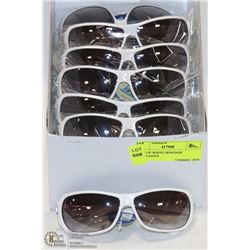 CASE OF WHITE DESIGNER SUNGLASSES