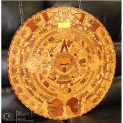 CARVED MAYAN CALENDAR 24"