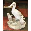 Image 1 : LARGE CERAMIC DUCK WITH DUCKLINGS YARD STATUE -