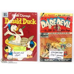 LOT OF 2 COLLECTIBLE COMICS INCL 1940S DAREDEVIL