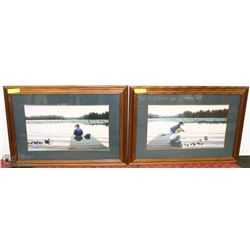 PAIR OF COLOR PRINTS BY M.G. SMITH - 19"H X 28"W