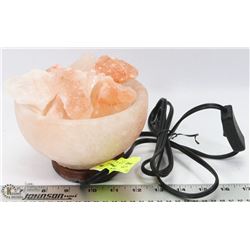 HIMALAYAN SALT LAMP WITH ON/OFF SWITCH.