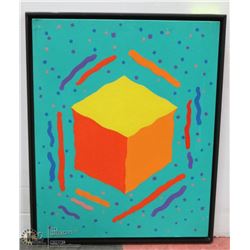 HANDPAINTED ORIGINAL CUBE