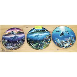3 DOLPHIN COLLECTOR PLATES,