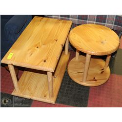 CIRCULAR AND RECTANGULAR PINE END TABLES SOLD