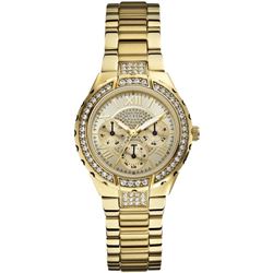 NEW GUESS TRIPLE CHRONO WATCH GOLD TONE MSRP $195