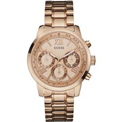 NEW GUESS CHRONO WATCH ROSE GOLD TONE MSRP $175