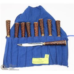 SET OF 8 VINTAGE CROWN SHEFFIELD STEAK KNIVES